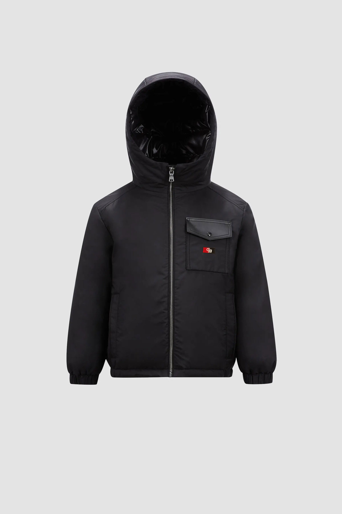 Short zipped hooded down jacket/GTB-F-8324A1478