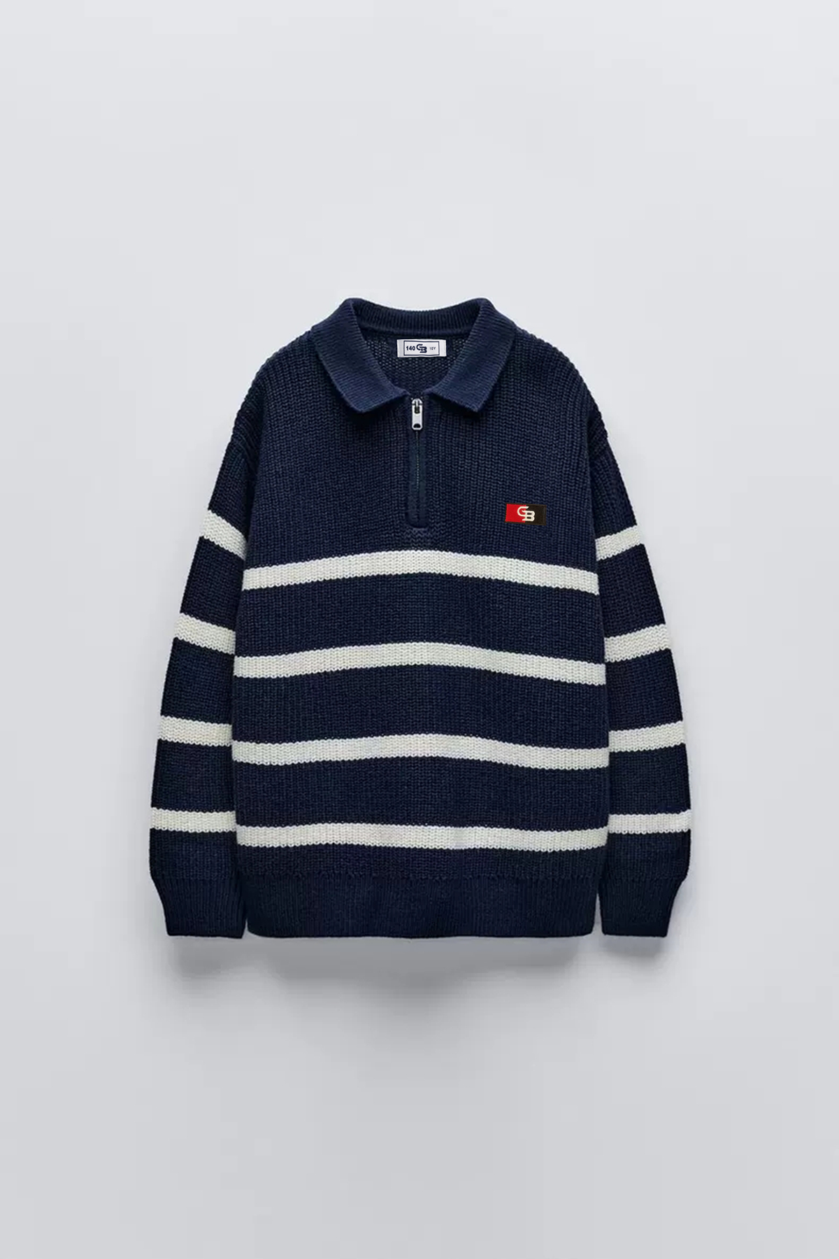 Striped sweater polo shirt/GTB-F-8456A7541