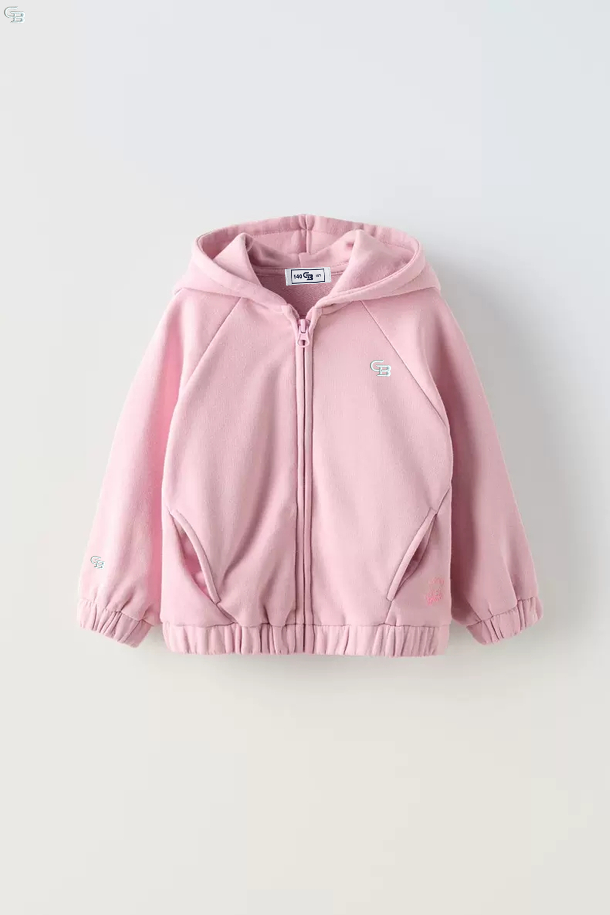 Embroidered detail cotton hoodie/GTB-F-8324A1478