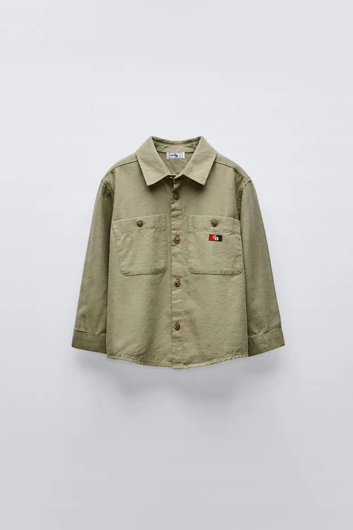 Button down cotton twill shirt/GTB-F-8802A3507