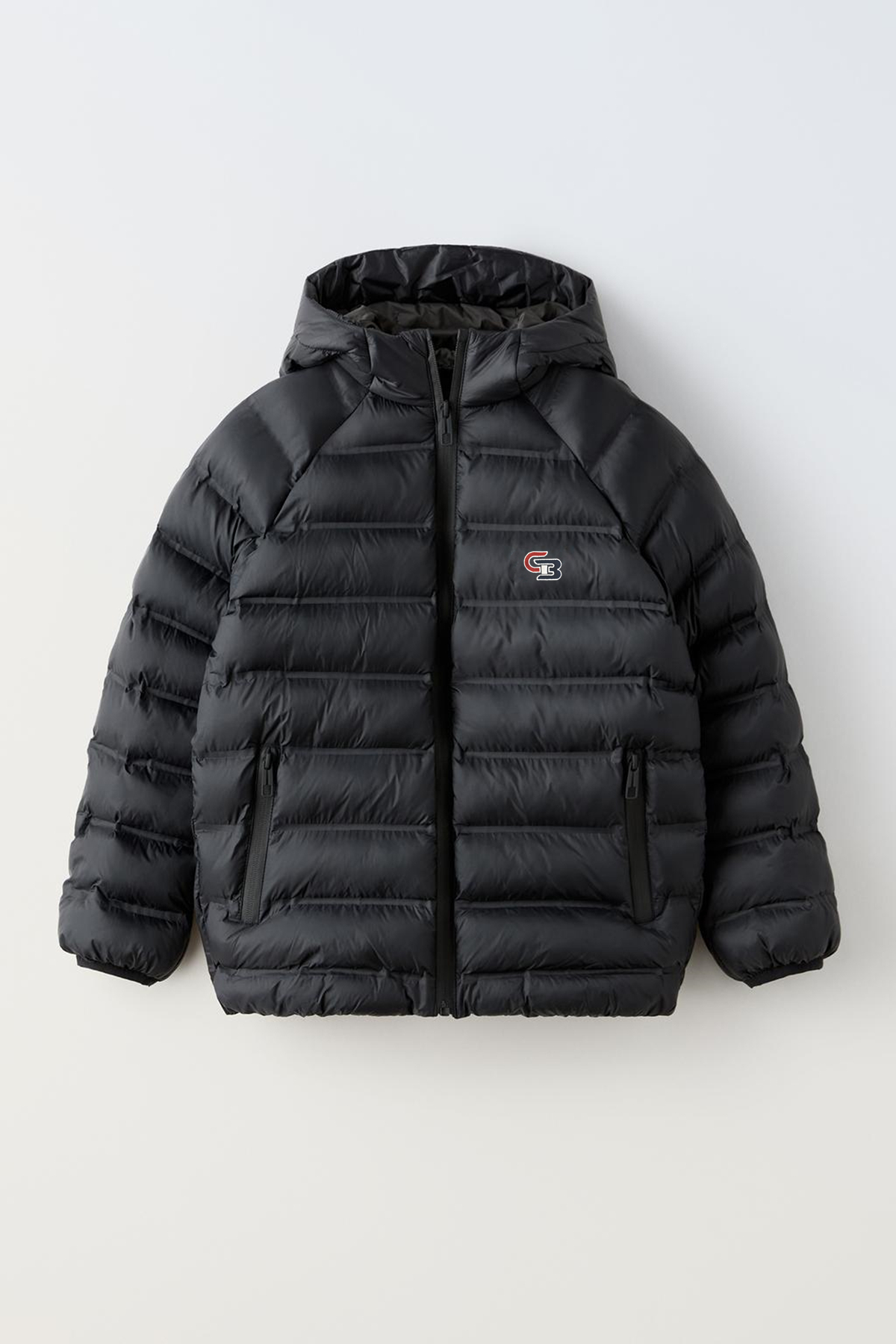 Short zipped hooded down jacket/GTB-F-8852A7456