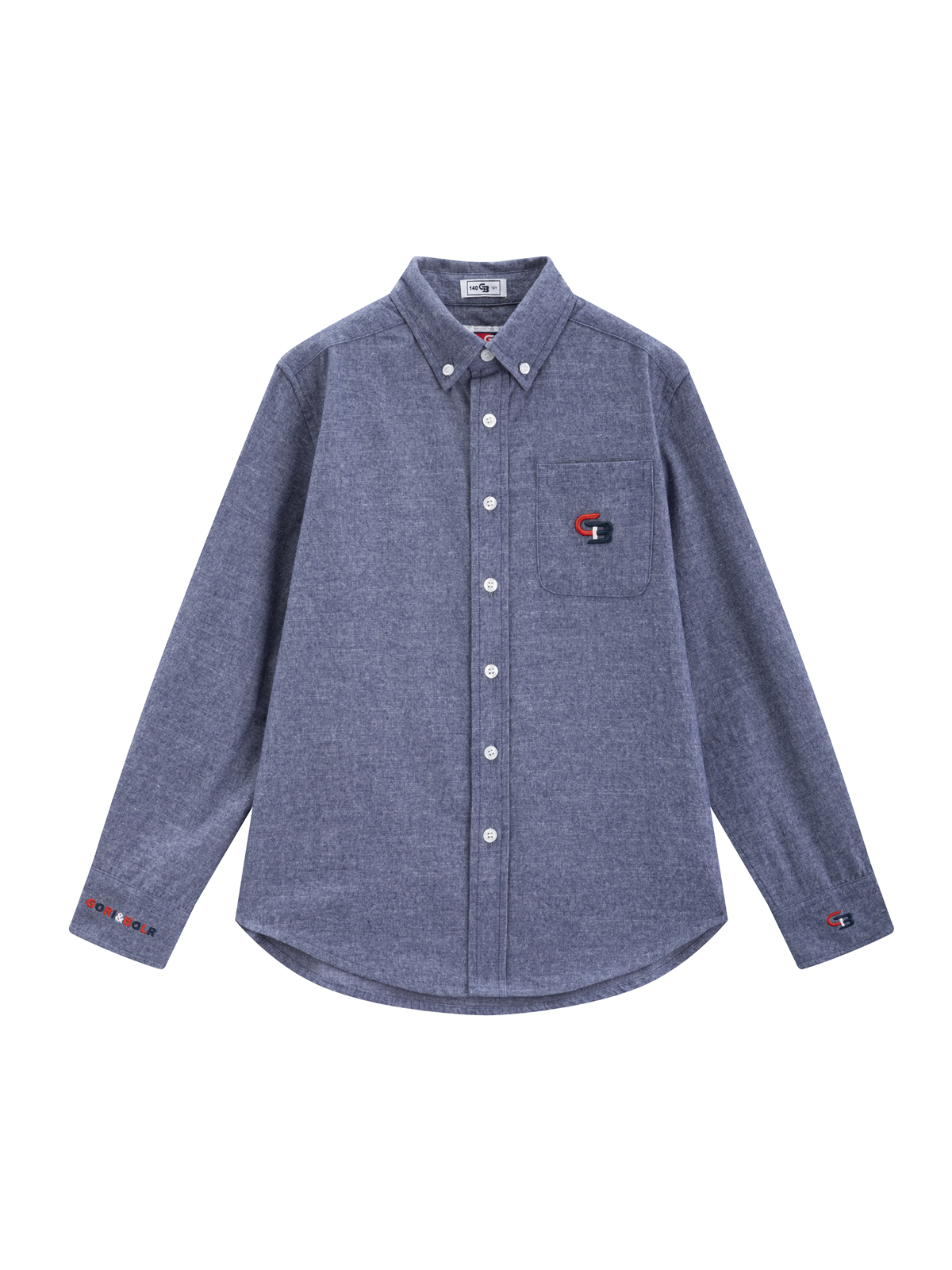 Chambray shirt With Embroidery/GTB-K-2412T4523 - GORI&BOLR