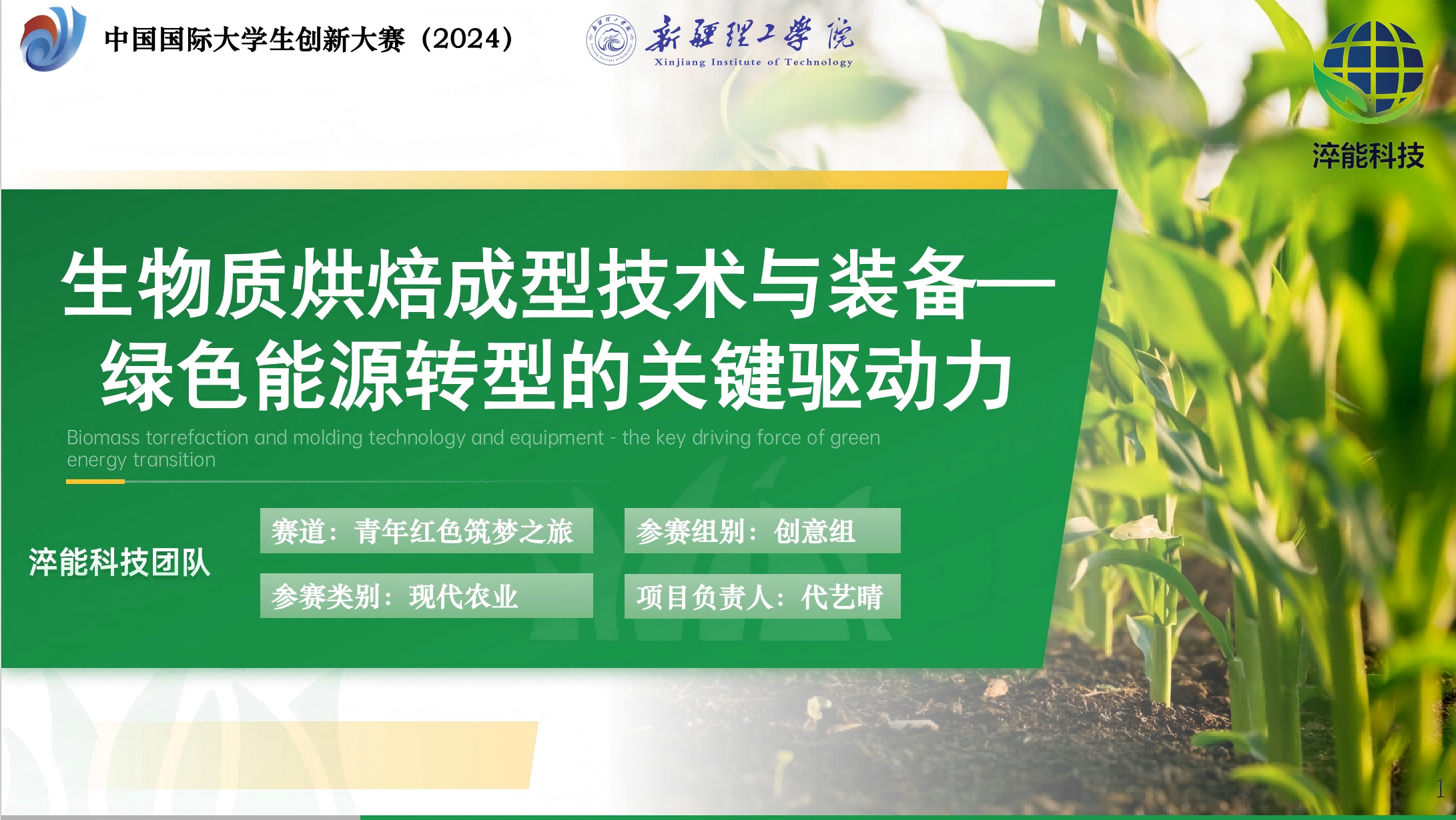 生物质一体化烘焙成型技术与装备