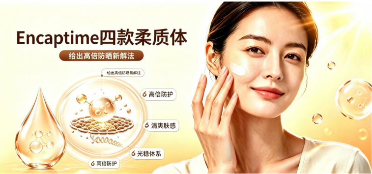 告别厚重黏腻！Encaptime四款柔质体，给出高倍防晒新解法