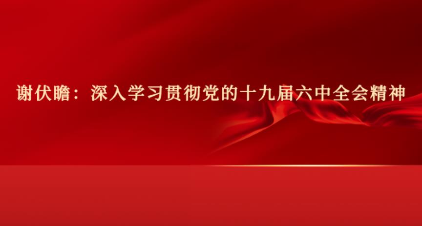 谢伏瞻:深入学习贯彻党的十九届六中全会精神