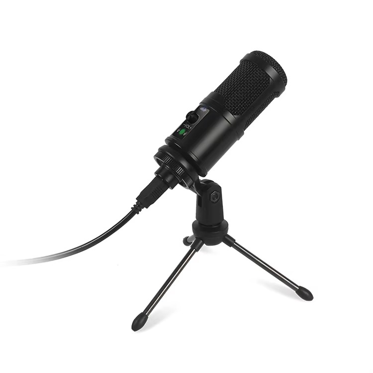 BM-65 USB Condenser Microphone studio 192Khz/24bit for Youtube Gaming Pocasting Recording Mic with Tripod Stand
