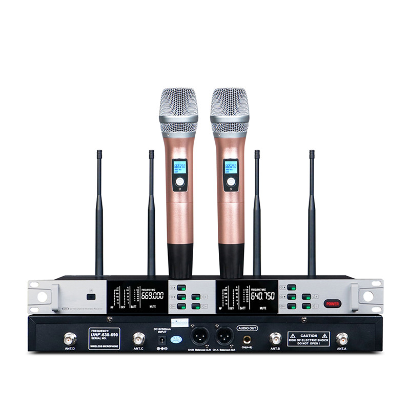 U-5300 UHF Wireless Microphone Portable Wholesale Karaoke Microphone Home Theather Microphone System
