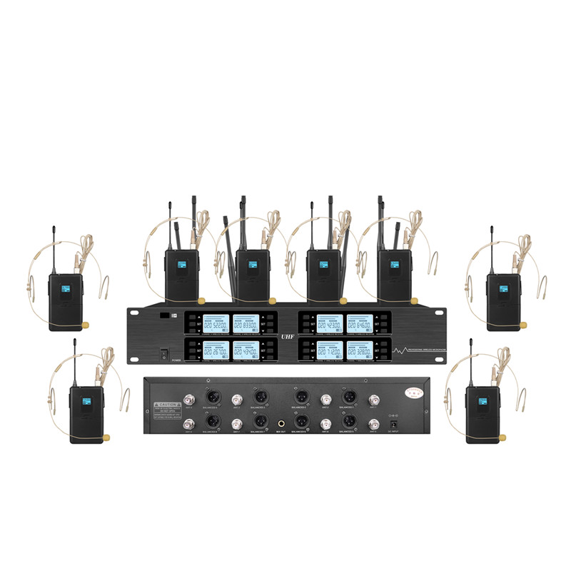 U-4800 UHF Wireless Microphone Portable Wholesale Karaoke Microphone Home Theather Microphone System meeting microphone conference  1 IN 8.copy