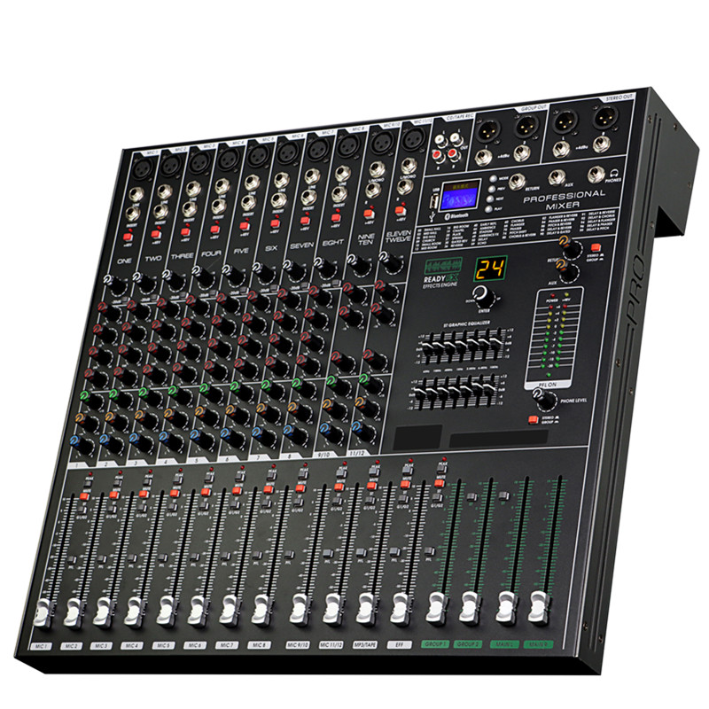 MR-9312  Professional 12 Channels Audio Mixer for party stage Sound Mixer