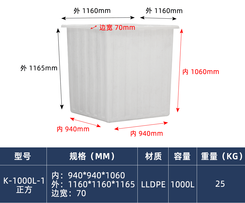 K-1000L-1正方 方箱（牛筋箱）
