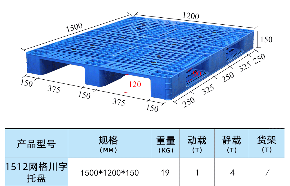 1512网格川字托盘