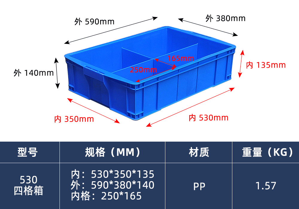 530四格箱