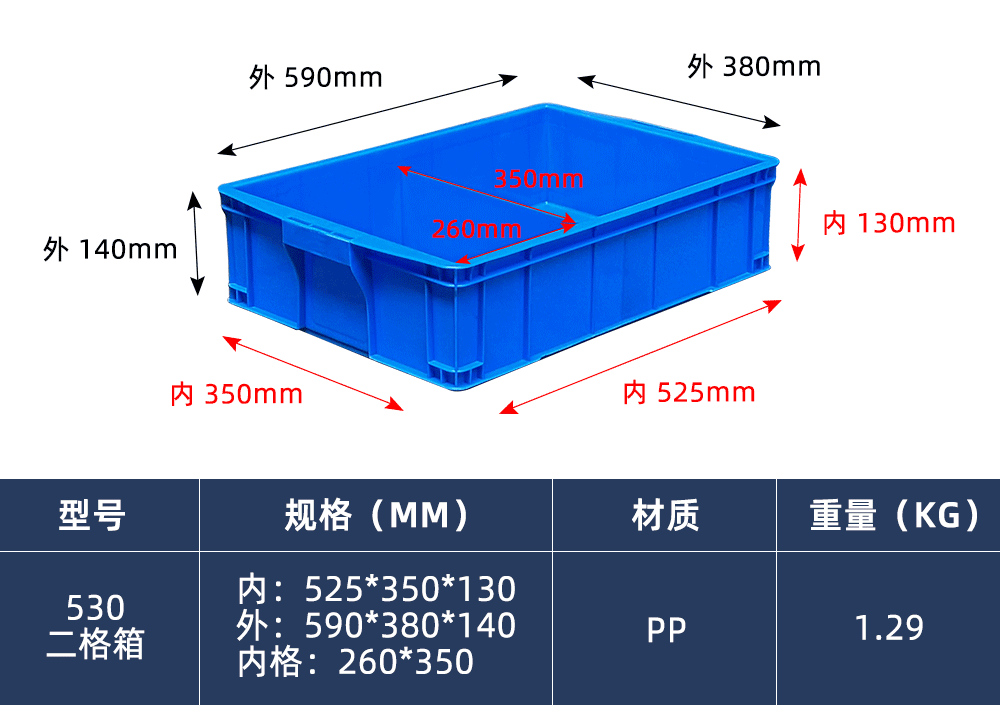 530二格箱