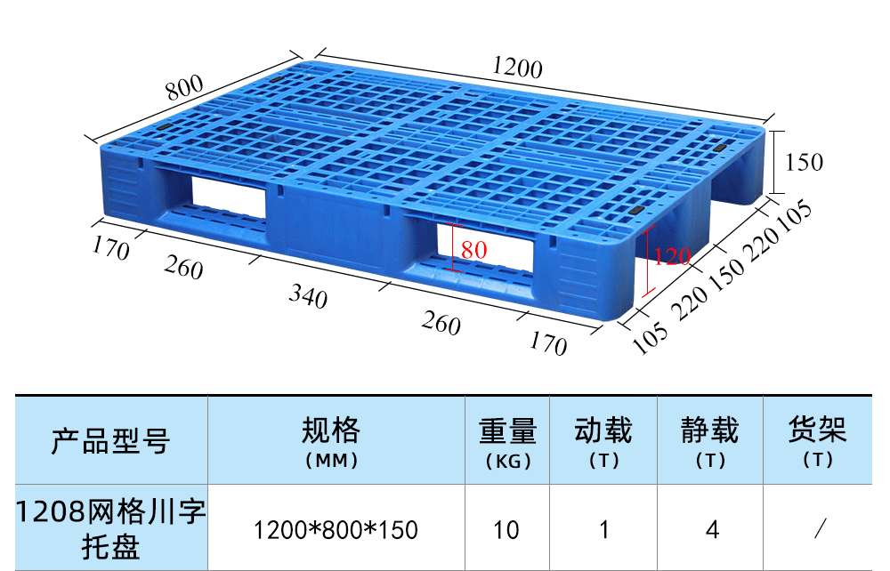 1208网格川字托盘
