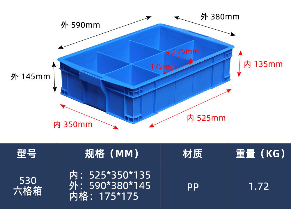 530六格箱