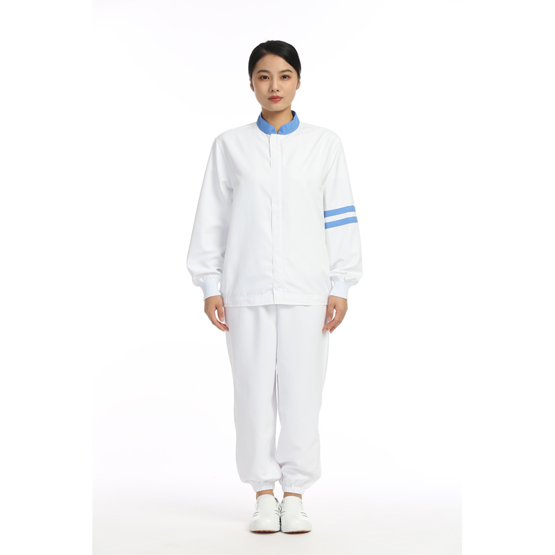 鑲色食品中領分體服  羅紋款