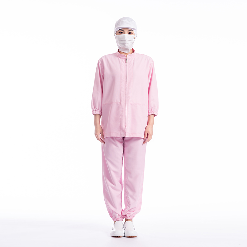 七分袖食品中領分體服