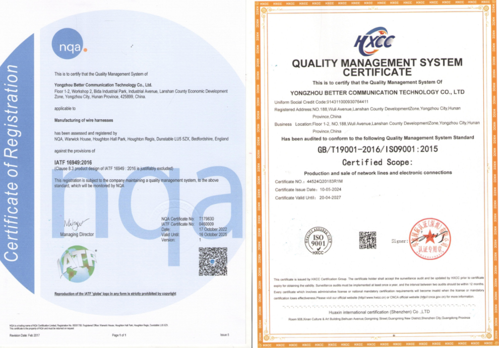 IATF 16949 2016
ISO 9001 2015