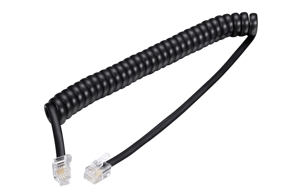 RJ 11 4P4C Coiled Telephone Handset Cord