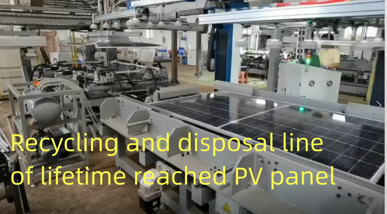 Recycling and disposal of the lifetime reached solar PV panel
