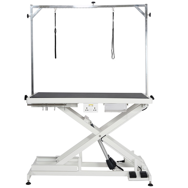 FT-808/808 Pro Height Adjustable foldable dog grooming electric table for dogs with various sizes and security protection