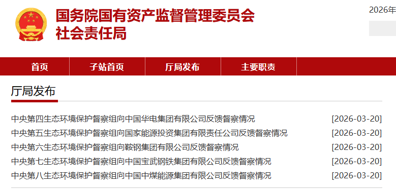 中央環(huán)保督察集中反饋：5家央企大氣污染、監(jiān)測(cè)造假等共性問(wèn)題曝光