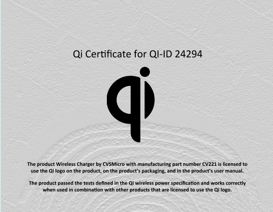 喜讯！劲芯微获得Qi2.2全球首批认证证书