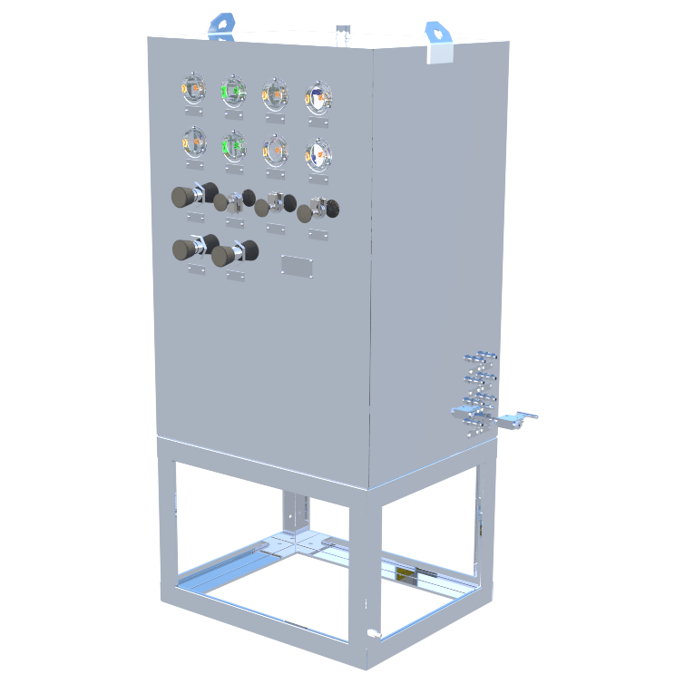 气液联动控制盘
气液联动控制盘是复杂型井口控制盘,井下安全阀采用液压控制, 地面安全阀采用气动控制。控制盘以气源作为介质驱动液压泵,输出液压给井下安全阀。气体同时也作为控制介质输出到地面安全阀。控制压力进入和排放将阀门打开和关闭,实现采气树的安全生产和停产保护。从而达到保护场站设备和人员安装的目的。
执行标准
SY/T7603 石油天然气钻采设备 井口安全控制系统
产品功能
高压检测点检测到高压
低压检测点检测到低压
ESD 紧急关断(包括在本地控制柜上的手柄关断)
远程关断(远程电磁阀关断)
防火易熔塞融化(井口发生火灾)同时关断全部地面安全翼阀
应为故障安全型。
动力源
氮气,压缩空气或净化天然气
控制对象
井下安全阀,采气树主安全阀,翼安全阀
适用工况
带有井下安全阀控制需求的井口,一般适用于复杂地形,控制距离更远