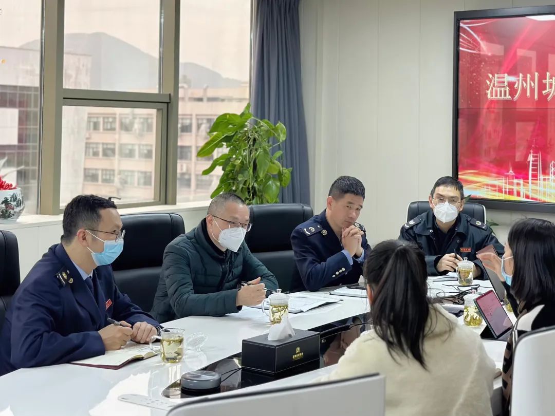 溫州市龍灣區(qū)稅務(wù)局黨委委員、紀(jì)檢組組長羅軍等一行蒞臨集團(tuán)送服務(wù)，開展實地考察調(diào)研活動
