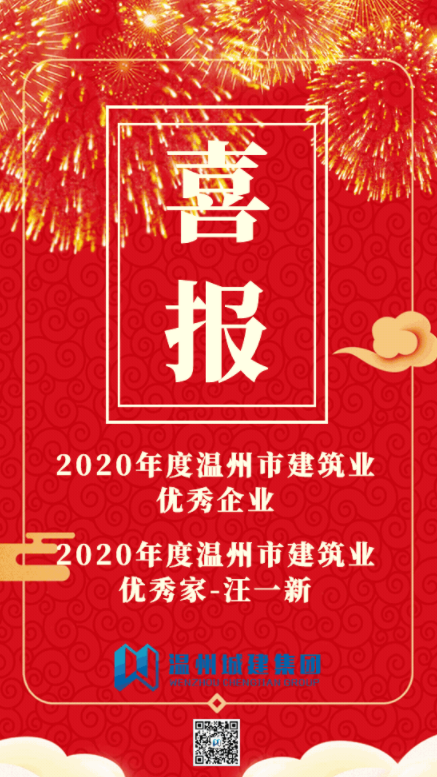 【喜報】溫州城建榮獲多項榮譽