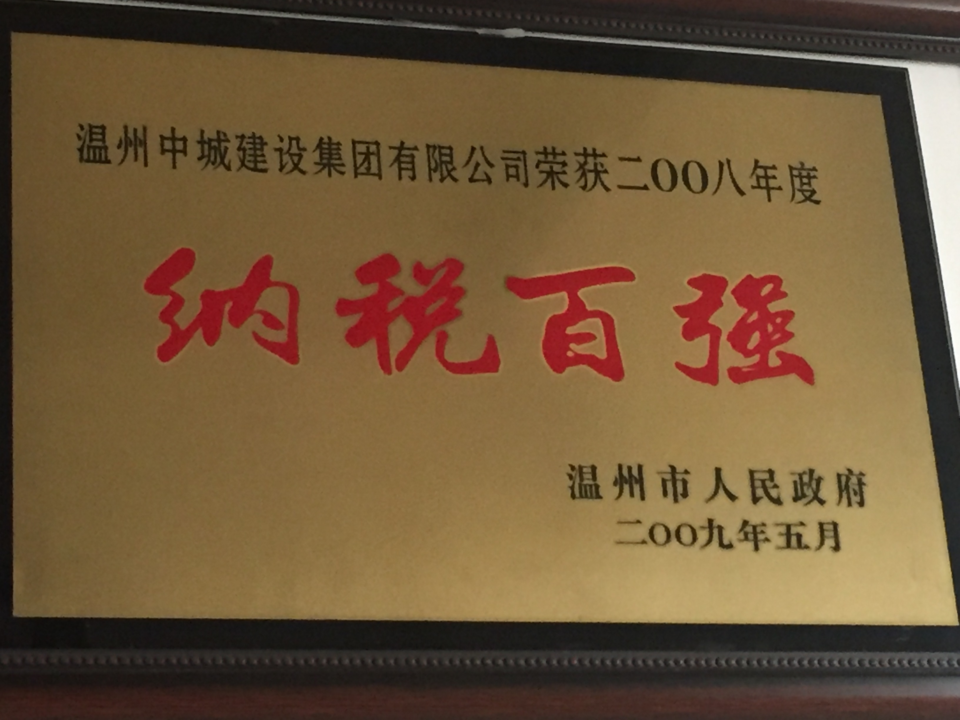 2008年度 納稅百強(qiáng)