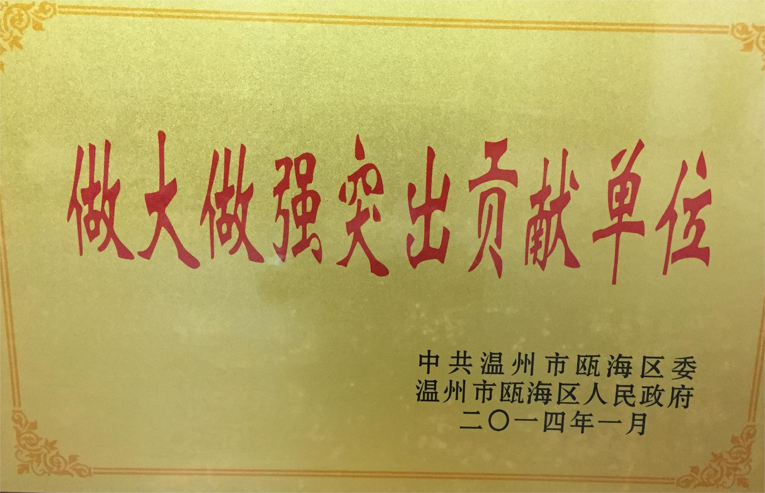 2013年度 做大做強突出貢獻單位