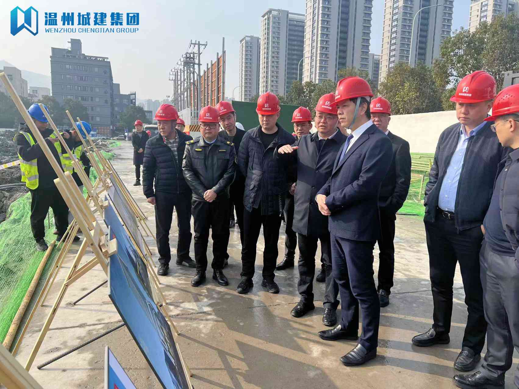 甌海區(qū)委書記曾瑞華率隊調(diào)研集團承建的兩個項目