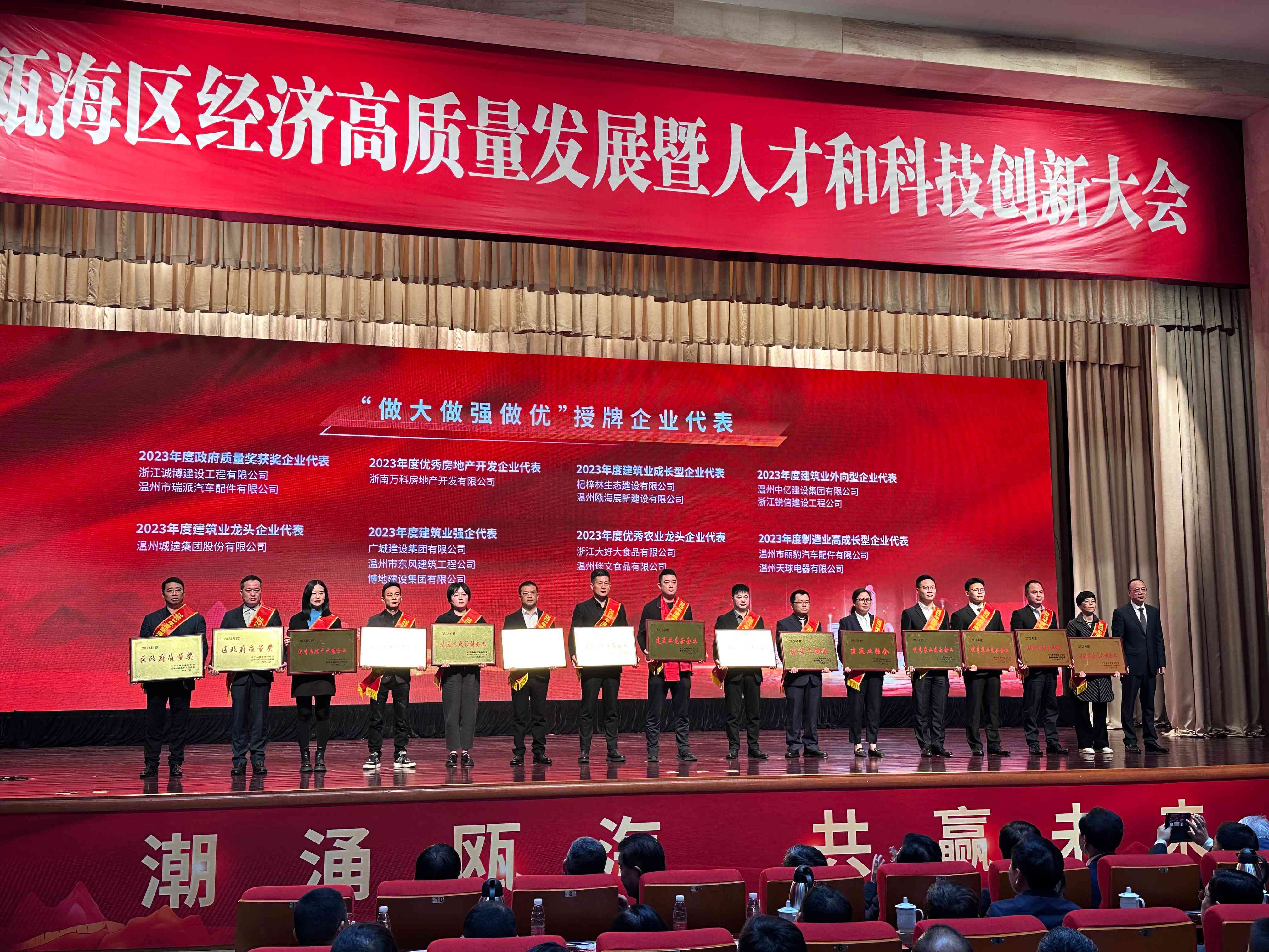 【喜報(bào)】 甌海新春第一會(huì) | 溫州城建集團(tuán)榮獲“建筑業(yè)龍頭企業(yè)”等多項(xiàng)榮譽(yù)