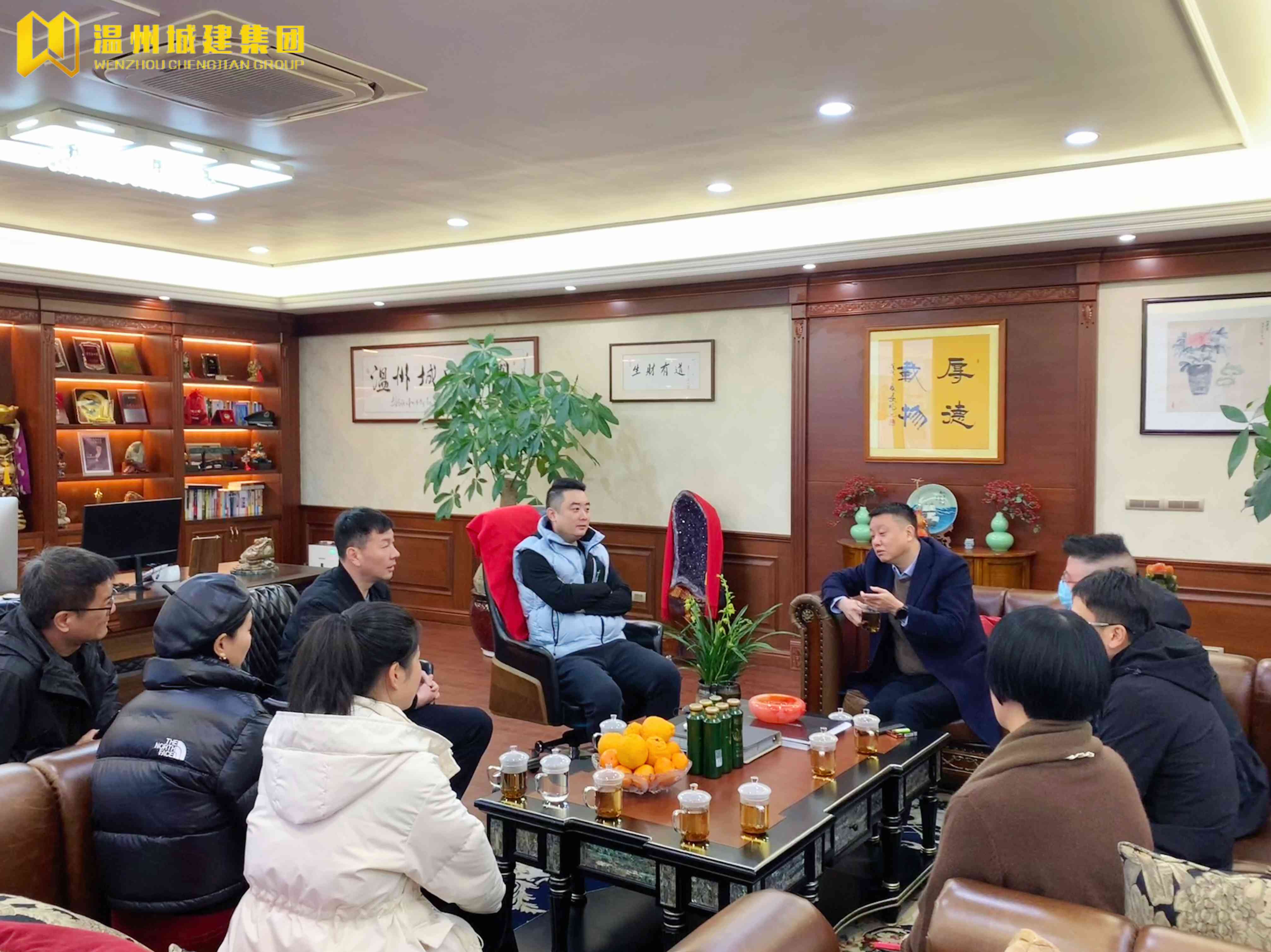 甌海區(qū)住建局局長王曉東一行蒞臨我集團(tuán)開展新春走訪慰問活動(dòng)