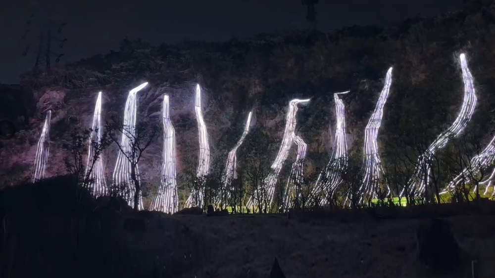 Zhoushan High-tech Zone Lighting Project (Mountain Waterfall)