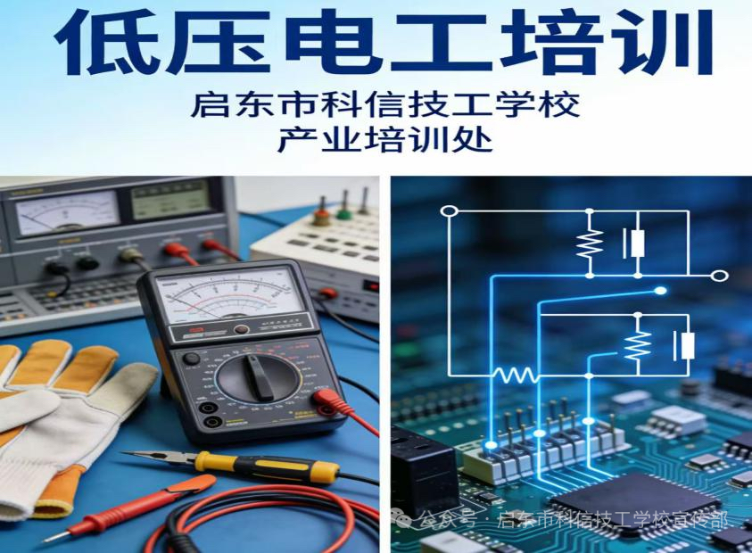 持证上岗稳就业，启东科信技校低压电工培训火热招生！