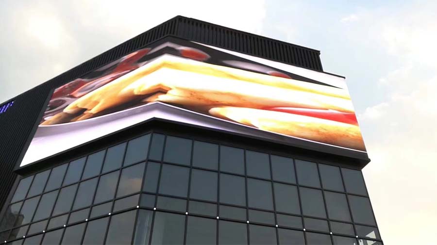 苏州昆山市某购物中心楼宇LED显示屏竣工交付