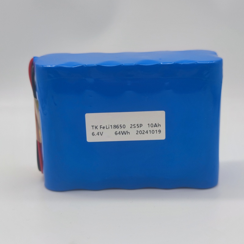 18650 2000mAh 2S5P 6.4V 10Ah LiFePO4 Smart Monitoring Lithium Battery Pack