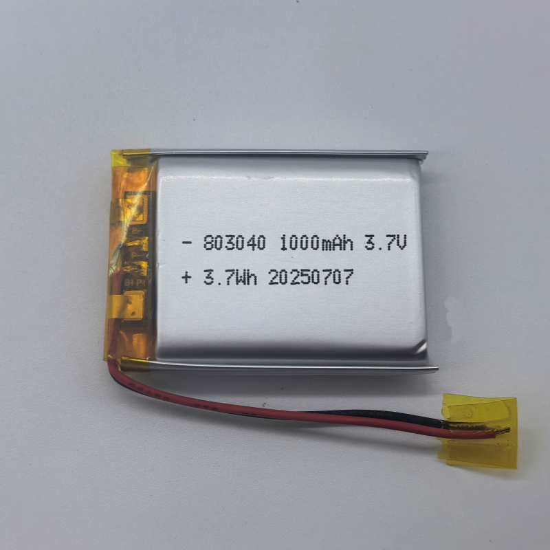 803040 3.7V 1000mAh Lithium Polymer Battery