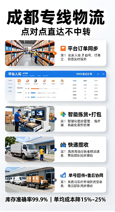 万时诺物流-专线网络示意图-成都到全国