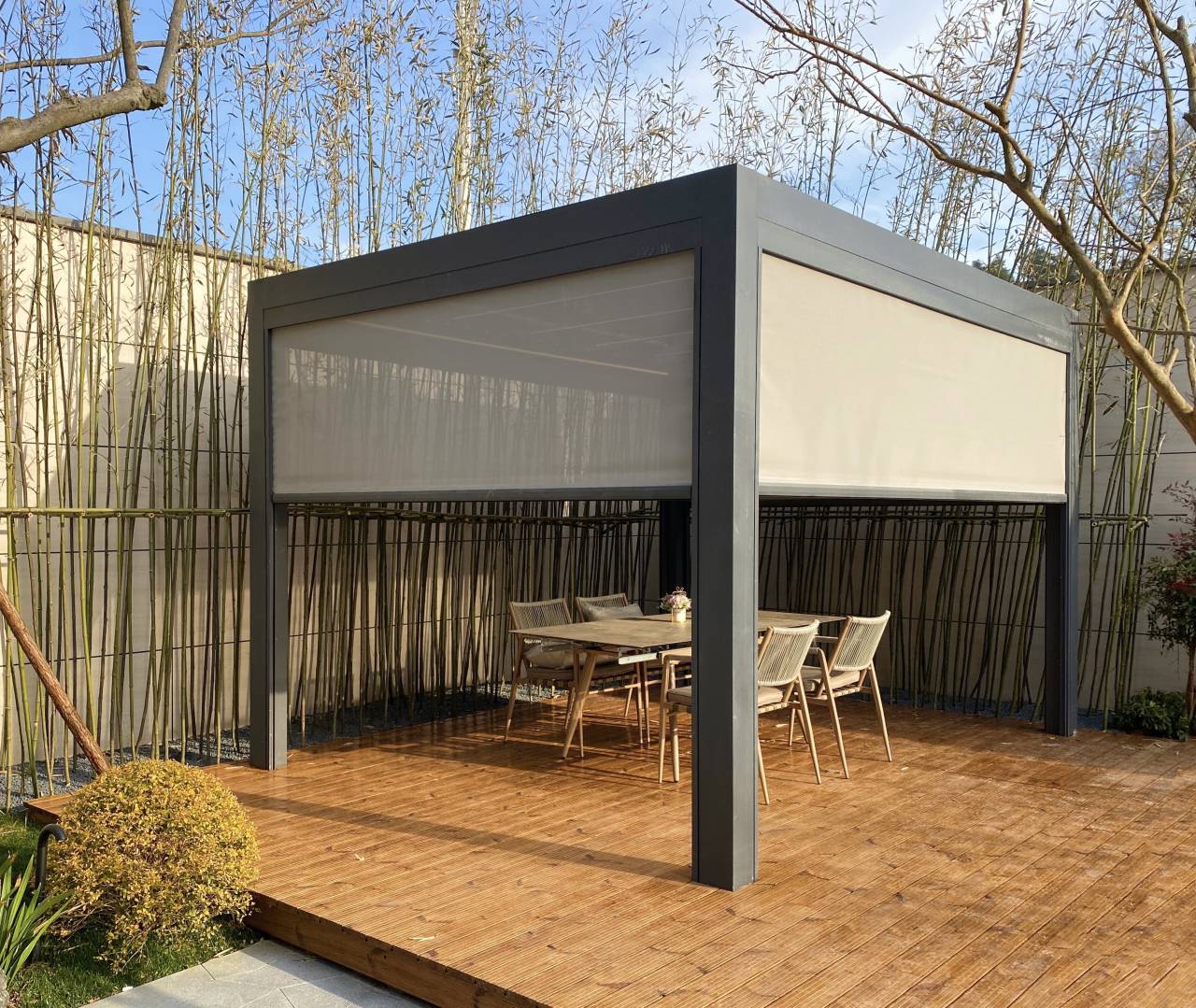 Aluminum Pergola-dark grey