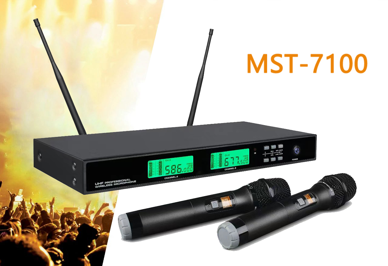 MST-7100 U段無線一拖二麥克風(fēng)