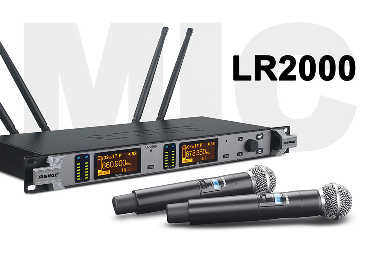 LR2000 無線真分集遠距離一拖二麥克風