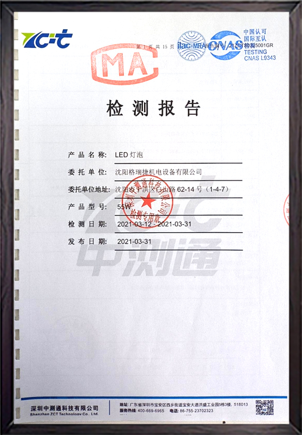 灯泡检验报告