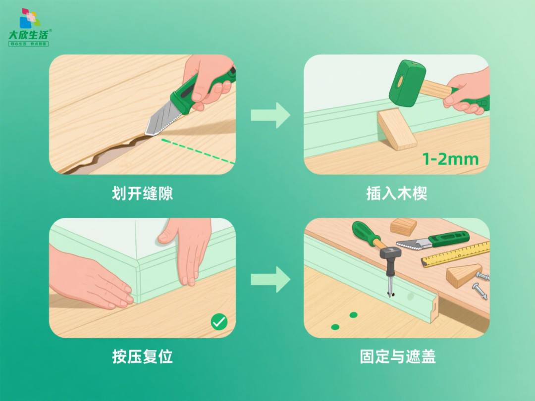 木地板起翘/瓷砖空鼓?不用全换!局部维修技巧+预防方法