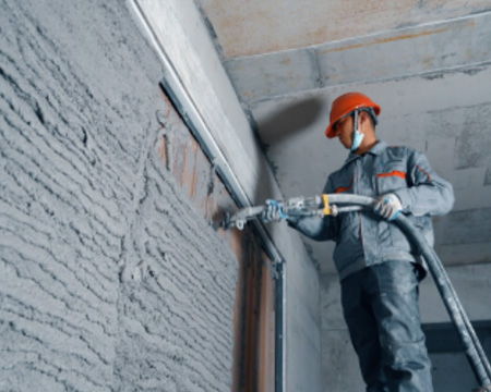 喷筑石膏复合墙体