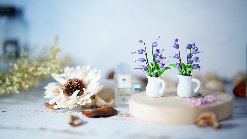 迷你粘土花 1:12微缩之美，指尖凝就永恒芳华