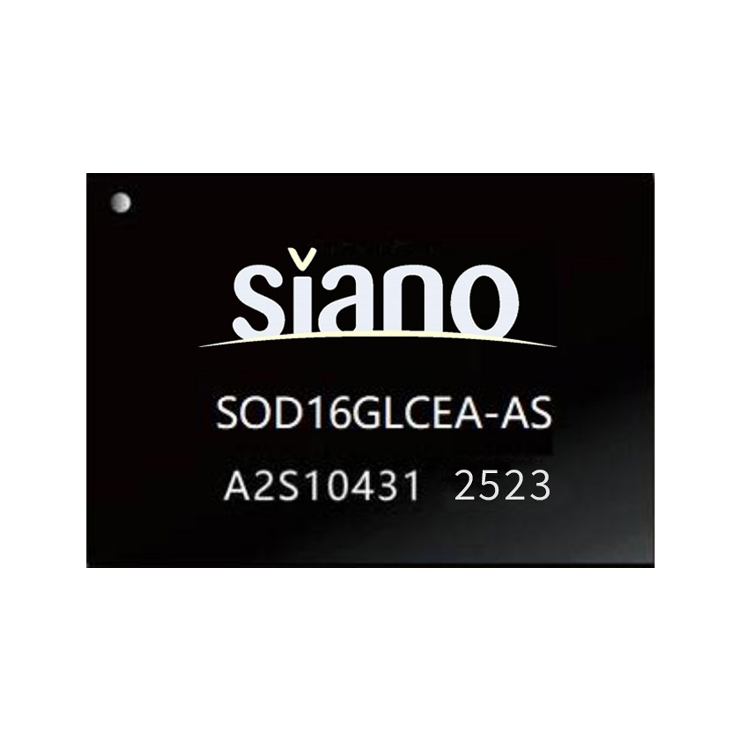 Siano SD NAND Flash
SOD04G/SOD08G/SOD16G
产品信息：
&nbsp;
&middot; 接口：SD 2.0/3.0协议，SPI模式（部分支持4-bit SPI）
&middot; 封装：TSOP-48、BGA等，体积小巧（如8mm&times;11mm TSOP封装）
&middot; 存储容量：128MB/512MB/1GB/2GB
&middot; 擦写寿命（P/E）：1000~3000次（SLC类型），500~1000次（MLC类型）。
&middot; 温度范围：-25℃至85℃（工作温度）；-40℃至85℃（存储温度）