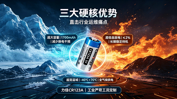 力佳CR123A工业电池优势
